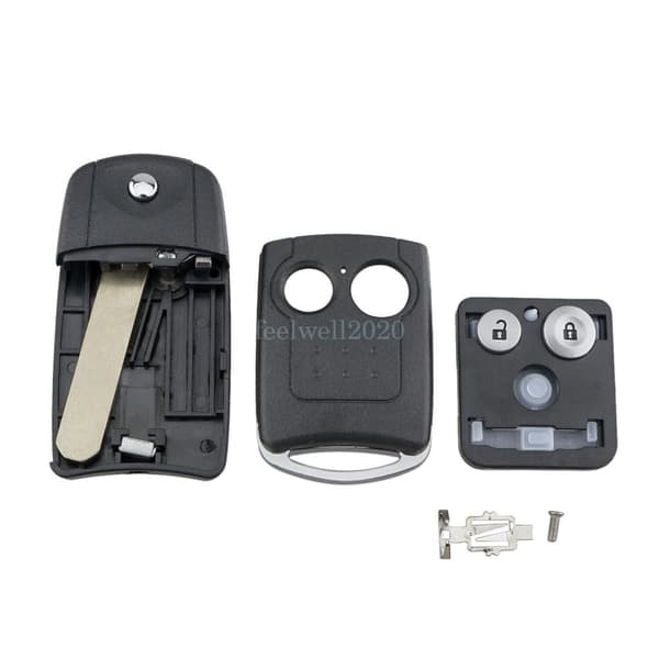 2 Button Flip Remote Fob Key Case For Honda Civic Accord CRV 2011 2012 2013 2014
