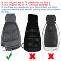 Miniatyrbilde 2 av 7: 3 Button Key Case Fob Uncut Blade For MERCEDES BENZ C E B S Class CL SL CLK SLK