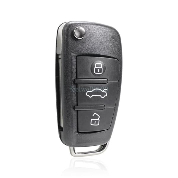3 Button Flip Remote Key Fob Case Shell for Audi A3 S3 8V 2013-2017 Replacement