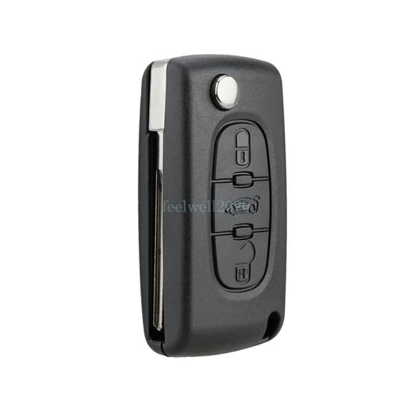 For Peugeot 107 207 307 407 Replacement 3 Button Flip Key Fob Cover Case CE0536