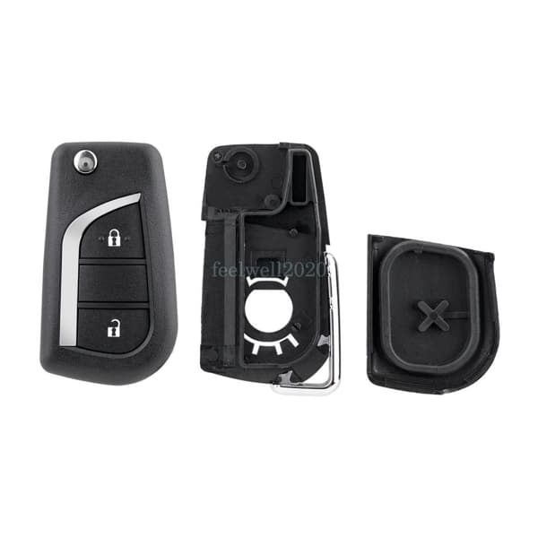 2 Button Flip Key Case Shell For Citroen C1 Peugeot 108 Remote Fob Toy48 Blade