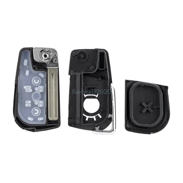 2 Button Flip Key Case Shell For Citroen C1 Peugeot 108 Remote Fob Toy48 Blade