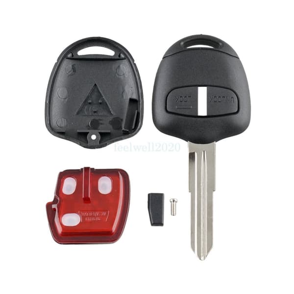 Smart Remote Key Fob Case Chip 433MHz 2 Button For Mitsubishi L200 Shogun Lancer
