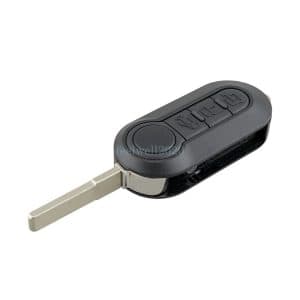 For Fiat 500 Ducato Doblo Punto Bravo 3 Button Remote Car Key Case Fob Battery