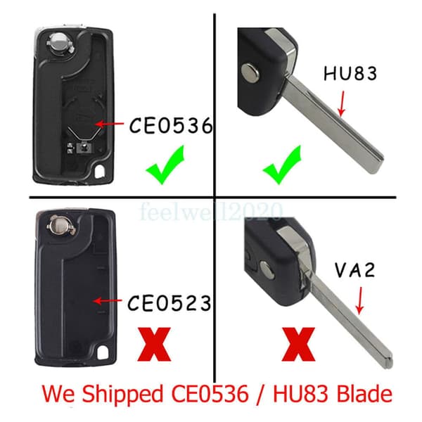 3Button Remote Key Fob Case For Peugeot Expert Partner Citroen Berlingo Dispatch