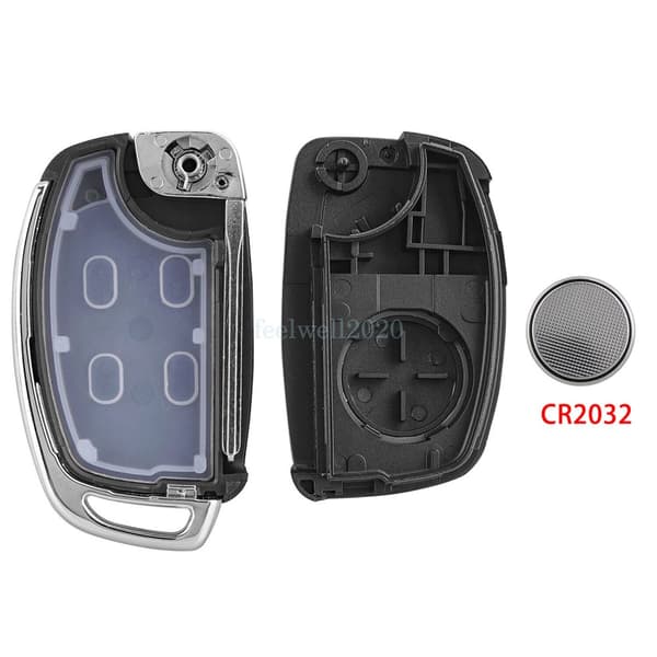 3 Button Car Remote Flip Key Fob Case Shell For Hyundai I10 I20 I40 IX35 Santa