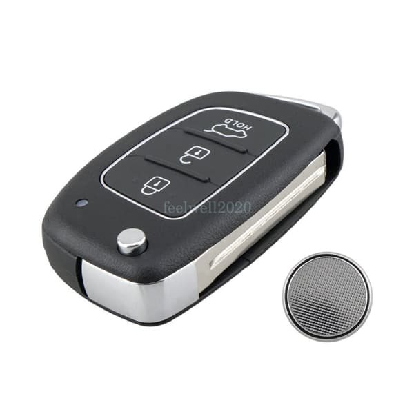 3 Button Car Remote Flip Key Fob Case Shell For Hyundai I10 I20 I40 IX35 Santa