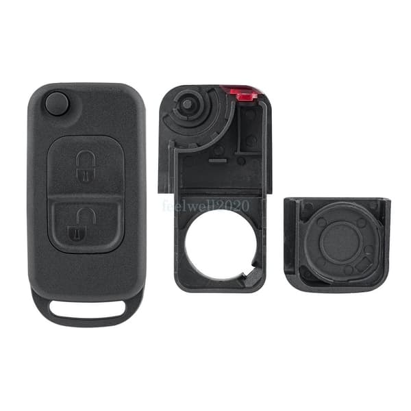For Mercedes SLK R170 1998 1999 2000 2001 2002 2003 2004 2B Flip Key Fob Case