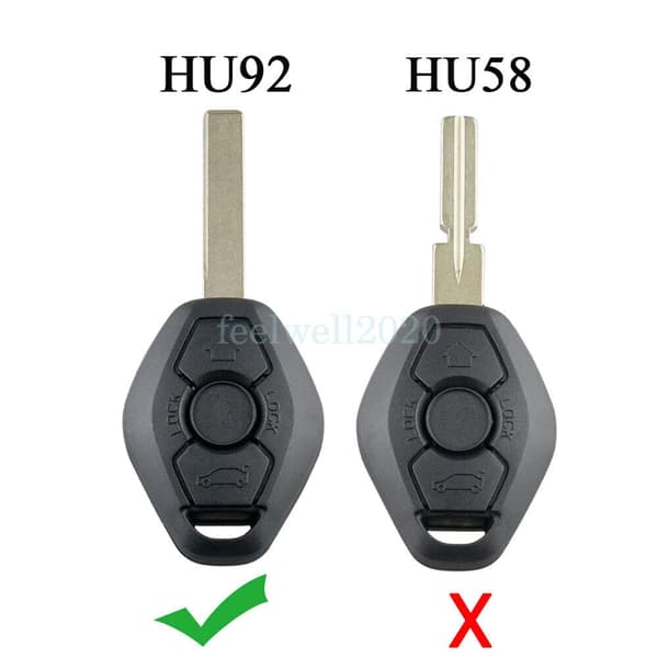 3 Button Remote Key Fob 433MHZ Uncut Blade Replace For BMW E46 E39 3 5 7 Series
