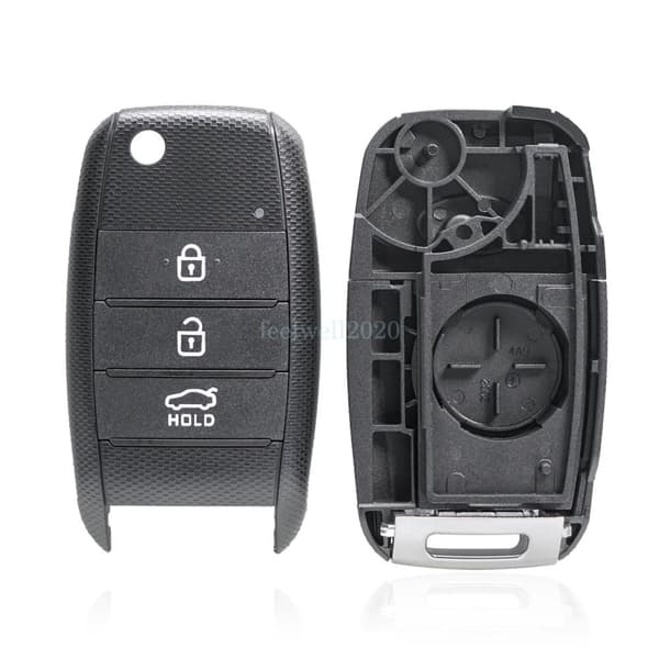 3 Button Remote Flip Key Fob Case For KIA Sportage CEED Sorento Rio Soul Optima