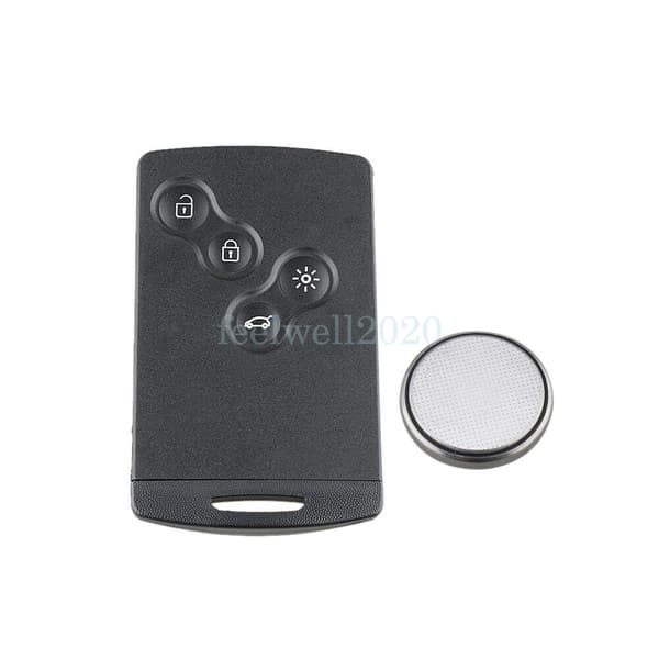 4 Button For Renault Laguna Megane Clio Scenic Smart Key Card Key Shell Battery
