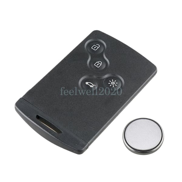 4 Button For Renault Laguna Megane Clio Scenic Smart Key Card Key Shell Battery
