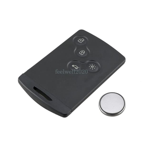 4Button Key Fob Card Case for Renault Laguna Megane Scenic Clio Captur 2009-2016