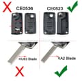 Miniatyrbilde 2 av 7: 433MHZ FOR CITROEN C5 C4 GRAND PICASSO C6 REMOTE KEY FOB REPAIR CE0523 VA2 BLADE