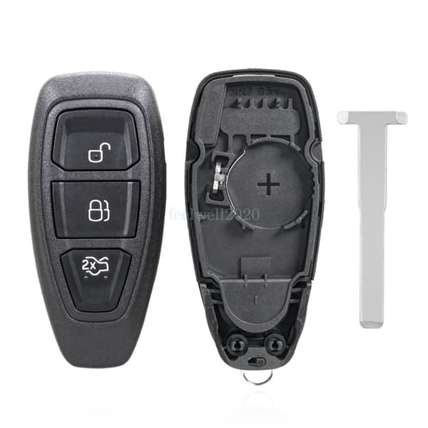 3Button Key Fob Case Shell Battery for Ford Fiesta Mondeo Focus Kuga B-Max S-Max