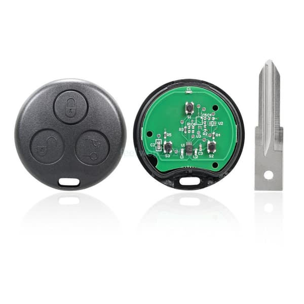 433MHz For Smart K City Roadster Fortwo Forfour Coupe Remote Key Fob 3 Buttons
