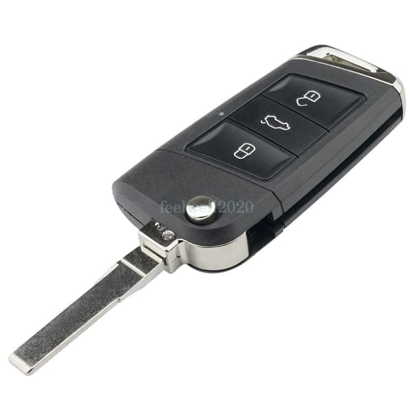 Upgrade 3 Button Flip Key Fob Case Cover For VW Passat Golf Polo MK7 Beetle Bora