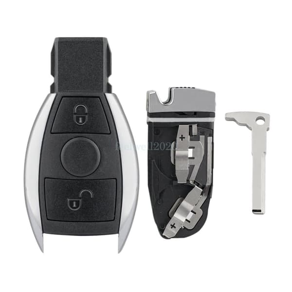 2 Button Smart Key Fob For Mercedes Benz A C E S ML SLK Class Remote Case +Blade