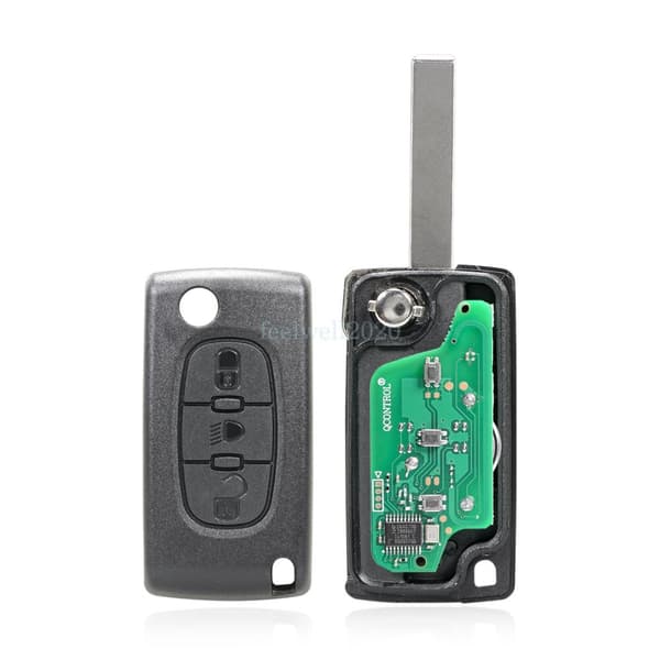 433Mhz 3 Button Remote Key Fob for Citroen C2 C3 C5 C4 Picasso Peugeot ID46 Chip