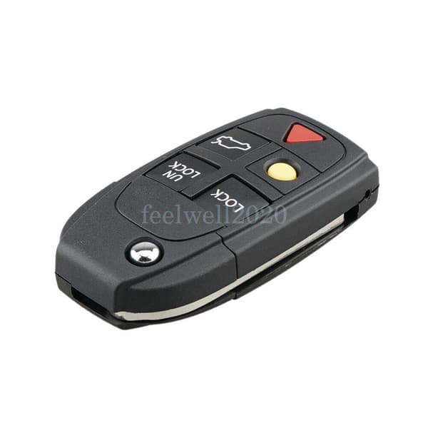 For VOLVO S60 S80 V70 XC70 XC90 Flip Remote Key Fob Case Shell Battery CR2032
