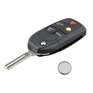 For VOLVO S60 S80 V70 XC70 XC90 Flip Remote Key Fob Case Shell Battery CR2032