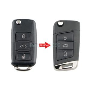 Flip Remote Key Fob Case Upgrade For VW Golf 7 MK7 Passat Polo Bora Jetta Repair