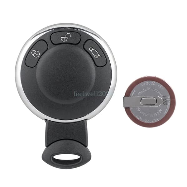 3 Button Remote Key Fob Case Cover for BMW Mini Cooper S Clubman Coupe + Battery