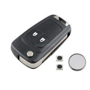 2 Button Key Fob Case + Battery For Vauxhall Opel Astra J Insignia Zafira Corsa