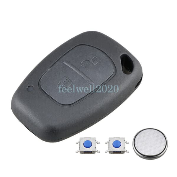 Key Fob Case + CR1220 Battery For Renault Trafic Kangoo Vauxhall Movano Vivaro