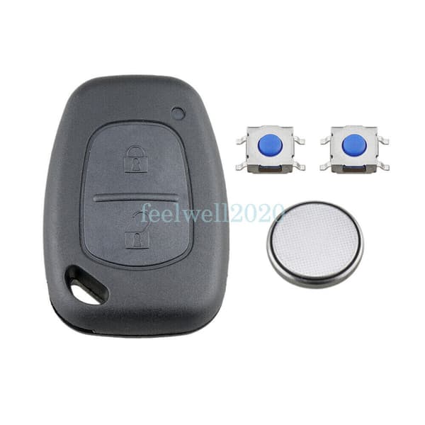 Key Fob Case + CR1220 Battery For Renault Trafic Kangoo Vauxhall Movano Vivaro