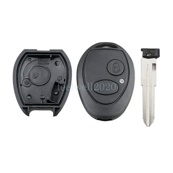 2 Button Remote Key Fob Case + Blade For Land Rover 75 MG ZT Defender Freelander
