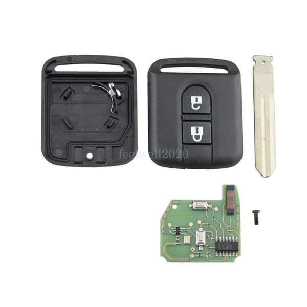 For Nissan Micra Navara Patrol Note Pathfinder Remote Key Fob 2 Button 433MHz