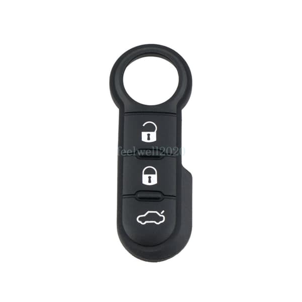 2X Replacement 3 Button Key Fob Case Rubber Pad for Fiat 500 Panda Abarth Punto