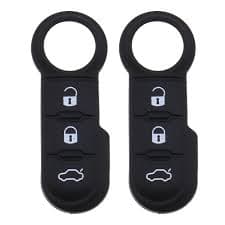 2X Replacement 3 Button Key Fob Case Rubber Pad for Fiat 500 Panda Abarth Punto