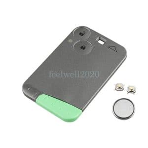 2 Button Card Remote Key Case Fob + Battery For Renault Laguna Espace Vel Satis