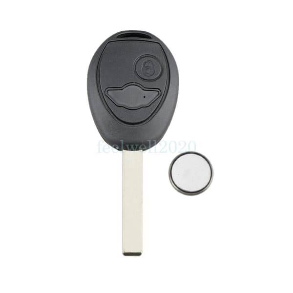 2 Button Remote Key Fob Case Cover + Battery CR2032 For BMW Mini Cooper R50 R53