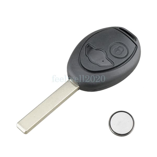 2 Button Remote Key Fob Case Cover + Battery CR2032 For BMW Mini Cooper R50 R53