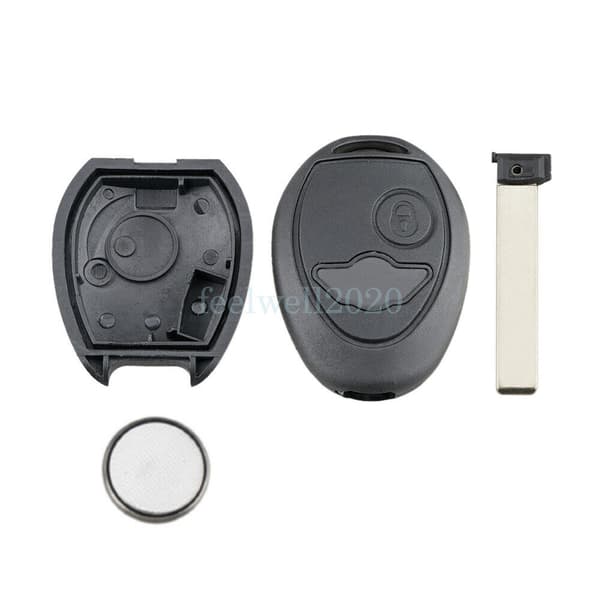2 Button Remote Key Fob Case Cover + Battery CR2032 For BMW Mini Cooper R50 R53