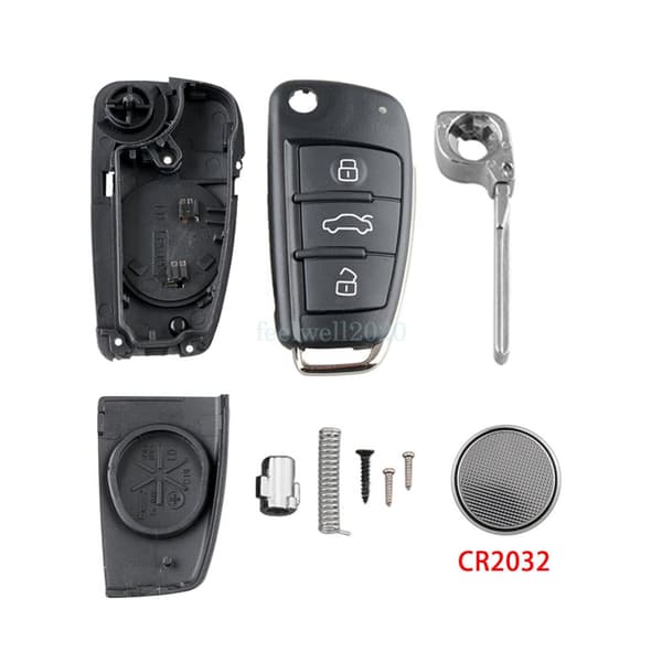 Remote Key Shell 3 Button Case Fob Cover For Audi A2 A3 A4 A6 A6L A8 TT Quattro