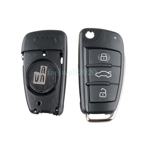 Remote Key Shell 3 Button Case Fob Cover For Audi A2 A3 A4 A6 A6L A8 TT Quattro