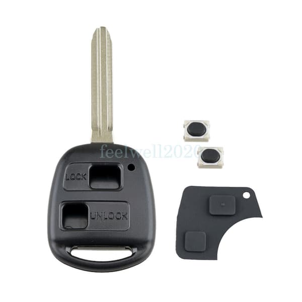 2 Button Remote Key Fob Case TOY43 Blade For Toyota Yaris Corolla RAV4 Hiace UK