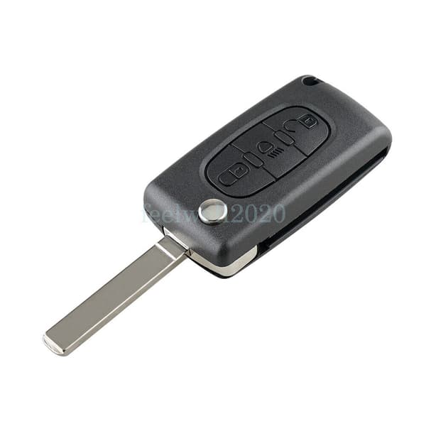 3 Button Remote Flip Key Case Shell Fob VA2 For Citroen C2 C3 C4 C5 C6 Picasso