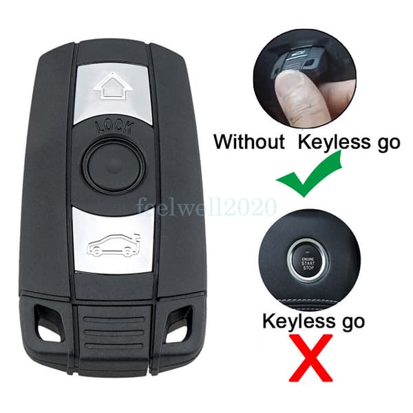 For BMW 1 3 5 6 7 X5 X6 Series 868mhz KR55WK49127 Remote Smart Key Fob 3 Button