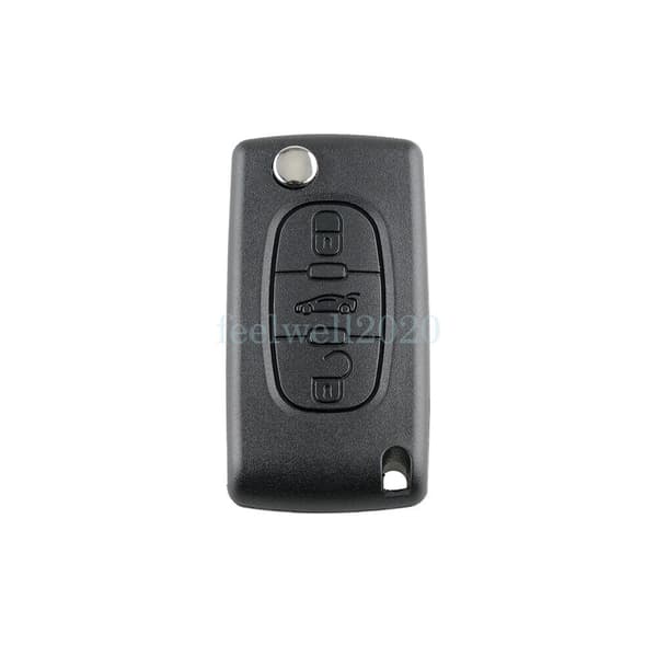 3Button Flip Remote Key Fob Case Shell VA2 Blade For Peugeot 207 307 407 308 607