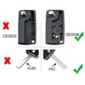 Miniatyrbilde 3 av 7: 2 Button Remote Flip Key Fob Case Shell For Peugeot Partner 2009 2010 2011 2012