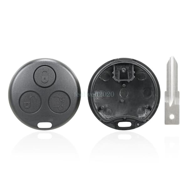For Smart Fortwo City Roadster Forfour Coupe 3 Button Remote Key Fob Shell Blade