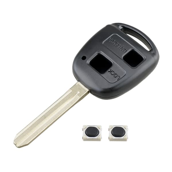 2 Button Remote Key Fob Case Pad TOY43 Blade For Toyota Yaris Corolla RAV4 Hiace