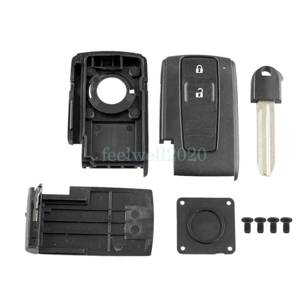 Replacement For Toyota Corolla Verso Prius 2 Button Smart Key Case + TOY43 Blade