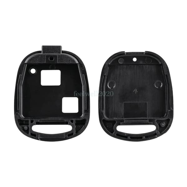 2 Button Car Key Fob Case For Toyota Corolla Yaris Prado Tarago + Rubber Pad