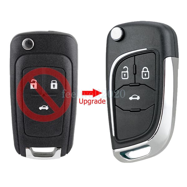 3 Button Upgrade Flip Key Case for Vauxhall Astra J Insignia Cascade Remote Fob